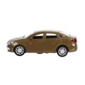 Машина металл LADA vesta 11,5 см, двери, коричневый, кор. Технопарк VESTA-12-BR