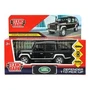 Машина металл LAND ROVER DEFENDER PICKUP 12 см, двери, багаж, черный, кор. Технопарк DEFPICKUP-12-BK-WOD