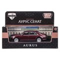 Машина металл АУРУС СЕНАТ длина 13,5 см, двери, багаж, инерц, бордовый, кор. Технопарк SENAT-13-VIN (72)