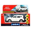Машина металл KIA soul длина 12 см, двери, багаж., инерц, белый, кор. Технопарк SOUL-12-WH