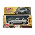 Машина металл LADA-2114 "SAMARA" 12 см, двери, багаж, инерц, серебрист, кор. Технопарк 2114-12-SR-WOD