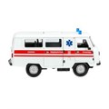 Машина металл свет-звук UAZ УАЗ 452 СКОРАЯ, 18,5 см, св-зв,дв,люк,баг,ин,бел Технопарк FY2418P-1