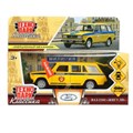 Машина металл свет-звук ВАЗ-2104 ЖИГУЛИ МИЛИЦИЯ 12 см,двери,желтый, кор. Технопарк 2104-12SLPOL-YE