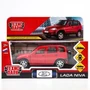 Машина металл LADA NIVA длина 12 см, двери, багаж, инерц, красный, кор. Технопарк LADANIVA-12-RD (72)