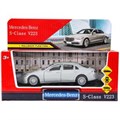 Машина металл MERCEDES-BENZ s-class v223 12см,дв,багаж,инер,серебристый,кор. Технопарк SCLASS-13-SR