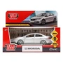 Машина металл HONDA CIVIC длина 12 см, двери, багаж, инерц, серебр, кор. Технопарк CIVIC-SL (72)