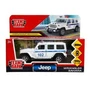 Машина металл JEEP WRANGLER SAHARA ПОЛИЦИЯ 12 см, двер, баг, ин, белый, кор. Технопарк SAHARA5D-12POL-WH (72)