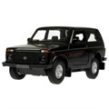 Машина металл LADA 4x4 длина 12 см, двери, багаж, инерц, черный, кор. Технопарк LADA4X4-12-BK