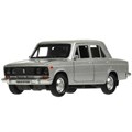 Машина металл ВАЗ-2106 ЖИГУЛИ 12 см, двери, багаж, инерц, серебристый , кор. Технопарк 2106-12-SR