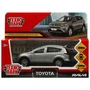 Машина металл TOYOTA RAV4 12 см, двери, багажн, инерц. серебристый ,  кор. Технопарк RAV4-12-SR