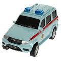 Машина р/у УАЗ ПАТРИОТ РОСГВАРДИЯ 15,5 см, свет, серый, кор. Технопарк PATRIOT-15RCROS-GY