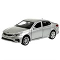 Машина металл KIA OPTIMA длина 12 см, двери, багаж, инерц, серебристый, кор. Технопарк OPTIMA-12-SR