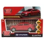 Машина металл HYUNDAI ELANTRA длина 12 см, двери, багаж, инер, красный, кор. Технопарк ELANTRA-12-RD