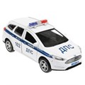 Машина металл свет-звук FORD FOCUS TURNIER ПОЛИЦИЯ 12 см, двер, баг,ин, кор. Технопарк FOCUS-12SLPOL-WH