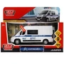 Машина металл свет-звук CITROEN JUMPER ПОЛИЦИЯ 14 см, двер, инер,белый, кор. Технопарк JUMPER-14SLPOL-WH