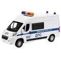 Машина металл свет-звук CITROEN JUMPER ПОЛИЦИЯ 14 см, двер, инер,белый, кор. Технопарк JUMPER-14SLPOL-WH