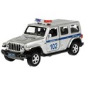 Машина металл свет-звук JEEP WRANGLER SAHARA ПОЛИЦИЯ 12 см, двер, баг, кор. Технопарк SAHARA5D-12SLPOL-SR