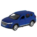 Машина металл HYUNDAI SOFT 12 см, двери, багаж, инер, синий, кор. Технопарк SANTAFE2-12FIL-BU