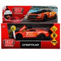 Машина металл свет-звук СПОРТКАР 12 см, двер. багаж., инерц., кор. Технопарк 2001C107-R