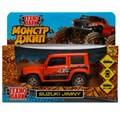 Машина металл SUZUKI JIMNY 11,5 см, двер, баг, инер, оранж, кор. Технопарк JIMNY-12MUD-OG