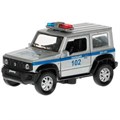 Машина металл SUZUKI JIMNY ПОЛИЦИЯ 11,5 см, двер, баг, инер, сер, кор. Технопарк JIMNY-12POL-SR