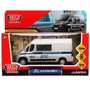 Машина металл CITROEN JUMPER ПОЛИЦИЯ 14 см,двери, багаж, серебристый Технопарк JUMPER-14POL-SR