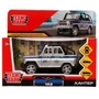 Машина металл UAZ HUNTER ПОЛИЦИЯ 11,5 см, двери, багаж, серебристый, кор. Технопарк HUNTERBCH-12POL-SR