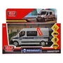 Машина металл свет-звук RENAULT MASTER ПОЛИЦИЯ 14 см, двер, серебрист, кор. Технопарк MASTER-14SLPOL-SR