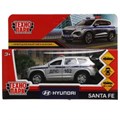 Машина металл HYUNDAI SANTAFE ПОЛИЦИЯ 12 см, двер, багаж, инер, серебр, кор. Технопарк SANTAFE2-12POL-SR