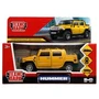 Машина металл HUMMER H2 PICKUP длина 12 см, двер, багаж, инерц, желтый, кор. Технопарк HUM2PICKUP-12-YE