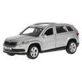 Машина металл SKODA KODIAQ МАТОВЫЙ 12 см, двери, багаж, инер, серый, кор. Технопарк KODIAQ-12FIL-SR