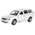 Машина металл "lada priora" длина 12 см, откр дв, багаж, инерц, белый, в кор. Технопарк PRIORAWAG-12-WH