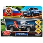 Машина металл свет-звук TOYOTA HILUX КАМУФЛЯЖ ,12 см, двери, ин, СИНИЙ, кор. Технопарк HILUX-12SLMIL-BU