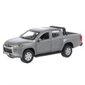 Машина металл MITSUBISHI L200 PICKUP матовый серый 13 см, двери, багаж, кор. Технопарк L200-12FIL-GY
