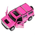 Машина металл HUMMER H2 СПОРТ 12 см, двери, багаж, инерц, розовый, в кор. Технопарк HUM2-12SRT-PK