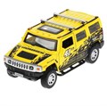 Машина металл свет-звук HUMMER H2 СПОРТ 12 см, двер, баг, инер, желтый, кор. Технопарк HUM2-12SLSRT-YE