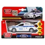 Машина металл FORD FOCUS ПОЛИЦИЯ длина 12 см, двери, багаж, инерц, кор. Технопарк SB-16-45-P(W)-WB