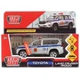 Машина металл свет-звук TOYOTA PRADO ПОЛИЦИЯ длина 12 см, двери, инерц, кор. Технопарк PRADO-P-SL