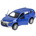 Машина металл MITSUBISHI PAJERO SPORT 12 см, двери, баг, инер, синий, кор. Технопарк PAJERO-S-BU