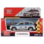 Машина металл HONDA CR-V ПОЛИЦИЯ 12 см, двери, багаж, инерц, сер в кор. Технопарк CR-V-P