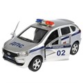 Машина металл LADA XRAY ПОЛИЦИЯ 12 см, двери, багаж, инерц.серебристый,в кор Технопарк XRAY-POLICE