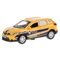Машина металл NISSAN QASHQAI СПОРТ, 12 см, дв, баг, инерц,желтый ,кор. Технопарк QASHQAI-S