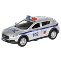 Машина металл свет-звук INFINITI QX30 ПОЛИЦИЯ 12 см, двери, баг, инерц, кор. Технопарк QX30-P-SL