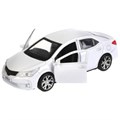 Машина металл TOYOTA COROLLA длина 12 см, двери, багаж, инерц, белый, кор. Технопарк COROLLA-WT