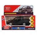 Машина металл UAZ PICKUP, 12 см, откр дв, багаж, инерц, черный, кор. Технопарк PICKUP-BK