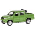 Машина металл UAZ PICKUP 12 см, двери, багаж, инерц, зеленый, кор. Технопарк PICKUP-GN