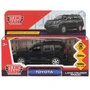 Машина металл TOYOTA PRADO, 12 см, откр дв, багаж, инерц, чёрный, кор. Технопарк PRADO-BK