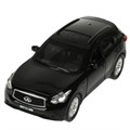 Машина металл INFINITI QX70 длина 12 см, двери, багаж, инерц, черный, кор. Технопарк QX70-BK