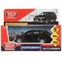 Машина металл MITSUBISHI OUTLANDER 12 см, двери, багаж, инерц, черный, кор. Технопарк OUTLANDER-BK