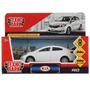 Машина металл KIA RIO длина 12 см, двери, багаж, инерц, белый, кор. Технопарк RIO-WT